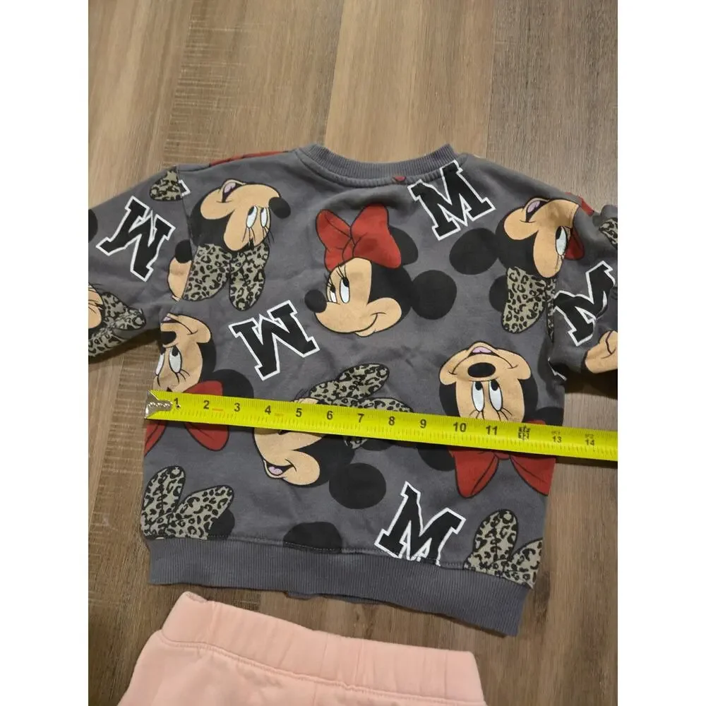 Disney Minnie mouse sweatshirt 3T with pink sweatpants size 4T